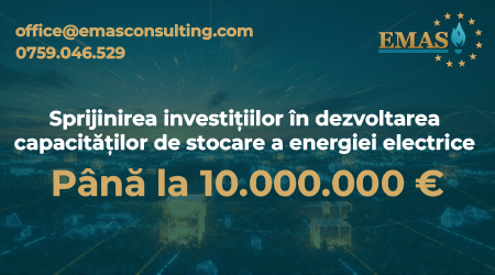 Sprijinirea investițiilor în dezvoltarea capacităților de stocare a energiei electrice (baterii)