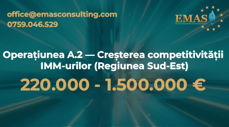 Operațiunea A.2 — Creșterea competitivității IMM-urilor (Regiunea Sud-Est)