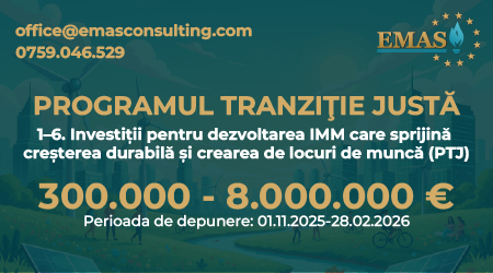 Investiții pentru dezvoltarea IMM care sprijină creșterea durabilă și crearea de locuri de muncă